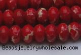 CDE2621 15.5 inches 13*18mm rondelle dyed sea sediment jasper beads