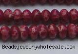 CDE2626 15.5 inches 8*12mm rondelle dyed sea sediment jasper beads