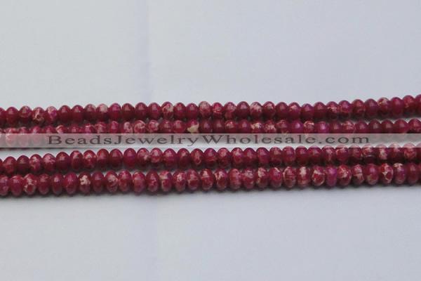 CDE2626 15.5 inches 8*12mm rondelle dyed sea sediment jasper beads