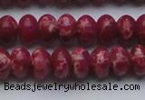 CDE2628 15.5 inches 12*16mm rondelle dyed sea sediment jasper beads