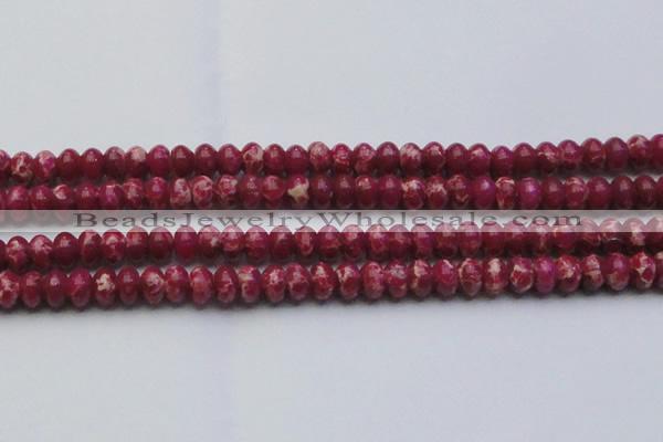 CDE2628 15.5 inches 12*16mm rondelle dyed sea sediment jasper beads