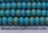 CDE2640 15.5 inches 5*8mm rondelle dyed sea sediment jasper beads