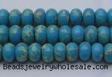 CDE2648 15.5 inches 5*8mm rondelle dyed sea sediment jasper beads