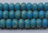 CDE2649 15.5 inches 7*10mm rondelle dyed sea sediment jasper beads