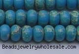 CDE2650 15.5 inches 8*12mm rondelle dyed sea sediment jasper beads