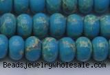 CDE2651 15.5 inches 10*14mm rondelle dyed sea sediment jasper beads