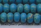 CDE2652 15.5 inches 12*16mm rondelle dyed sea sediment jasper beads