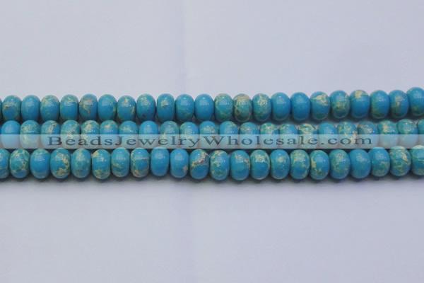 CDE2653 15.5 inches 13*18mm rondelle dyed sea sediment jasper beads