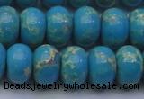 CDE2655 15.5 inches 15*20mm rondelle dyed sea sediment jasper beads