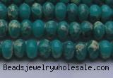 CDE2665 15.5 inches 7*10mm rondelle dyed sea sediment jasper beads