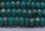 CDE2666 15.5 inches 8*12mm rondelle dyed sea sediment jasper beads