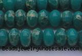 CDE2669 15.5 inches 13*18mm rondelle dyed sea sediment jasper beads