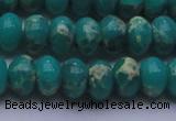 CDE2670 15.5 inches 15*20mm rondelle dyed sea sediment jasper beads