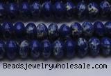 CDE2680 15.5 inches 5*8mm rondelle dyed sea sediment jasper beads