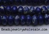 CDE2682 15.5 inches 8*12mm rondelle dyed sea sediment jasper beads