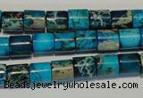 CDE280 15.5 inches 8*8mm tube dyed sea sediment jasper beads