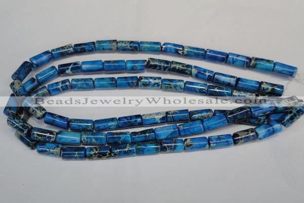 CDE282 15.5 inches 8*17mm tube dyed sea sediment jasper beads