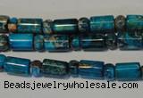 CDE288 3*6mm rondelle & 6*9mm tube dyed sea sediment jasper beads