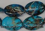 CDE317 15.5 inches 18*25mm oval dyed sea sediment jasper beads