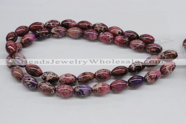 CDE32 15.5 inches 13*18mm rice dyed sea sediment jasper beads