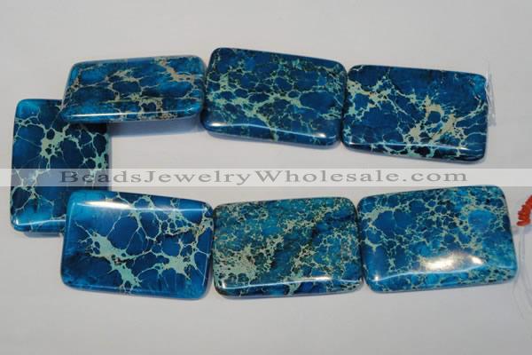 CDE335 15.5 inches 40*60mm rectangle dyed sea sediment jasper beads