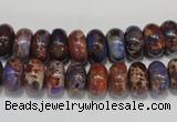 CDE371 15.5 inches 6*10mm rondelle dyed sea sediment jasper beads