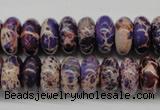 CDE373 15.5 inches 7*14mm rondelle dyed sea sediment jasper beads