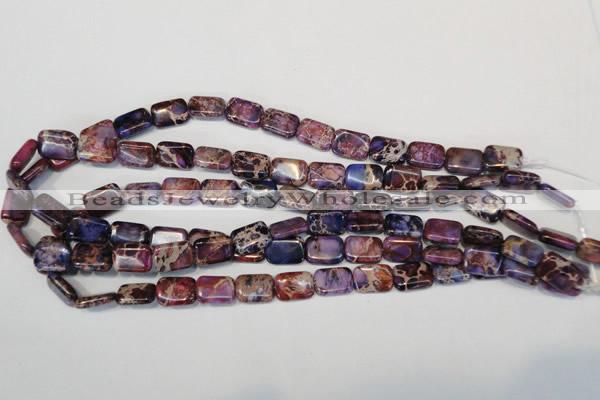 CDE435 15.5 inches 10*14mm rectangle dyed sea sediment jasper beads