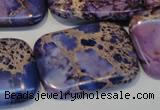 CDE442 15.5 inches 25*35mm rectangle dyed sea sediment jasper beads