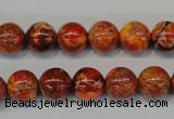 CDE493 15.5 inches 10mm round dyed sea sediment jasper beads