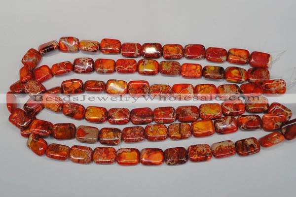 CDE553 15.5 inches 12*16mm rectangle dyed sea sediment jasper beads