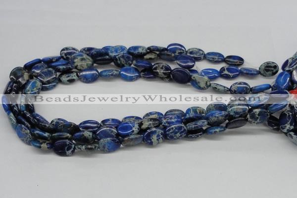 CDE58 15.5 inches 12*16mm oval dyed sea sediment jasper beads