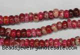 CDE584 15.5 inches 3*6mm rondelle dyed sea sediment jasper beads