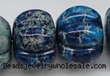 CDE60 15.5 inches 26*35mm pumpkin dyed sea sediment jasper beads