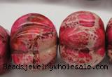 CDE610 15.5 inches 22*30mm pumpkin dyed sea sediment jasper beads