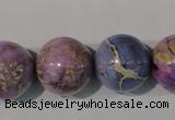 CDE698 15.5 inches 18mm round dyed sea sediment jasper beads