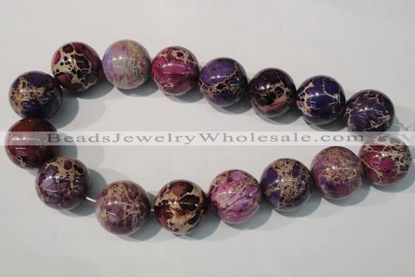 CDE699 15.5 inches 24mm round dyed sea sediment jasper beads