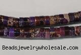 CDE704 15.5 inches 3*6mm heishi dyed sea sediment jasper beads