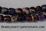 CDE705 15.5 inches 6*8mm nuggets dyed sea sediment jasper beads