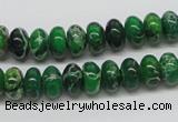 CDE72 15.5 inches 6*10mm rondelle dyed sea sediment jasper beads