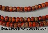 CDE731 15.5 inches 4*6mm rondelle dyed sea sediment jasper beads