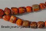 CDE732 15.5 inches 6*7mm – 8*9mm nuggets dyed sea sediment jasper beads