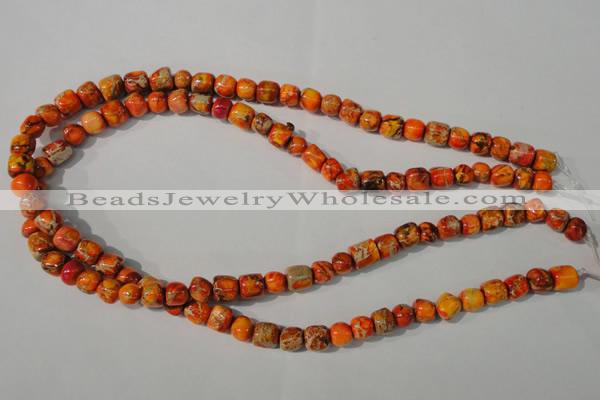 CDE732 15.5 inches 6*7mm – 8*9mm nuggets dyed sea sediment jasper beads