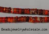 CDE733 15.5 inches 3*6mm heishi dyed sea sediment jasper beads