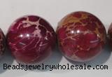 CDE765 15.5 inches 24mm round dyed sea sediment jasper beads