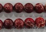 CDE824 15.5 inches 12mm round dyed sea sediment jasper beads wholesale