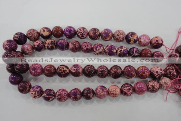 CDE835 15.5 inches 14mm round dyed sea sediment jasper beads wholesale