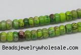 CDE86 15.5 inches 4*6mm rondelle dyed sea sediment jasper beads