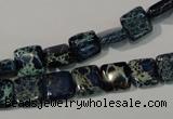 CDE901 15.5 inches 8*8mm square dyed sea sediment jasper beads