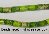 CDE919 15.5 inches 6*8mm tube dyed sea sediment jasper beads